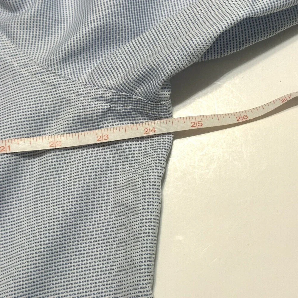 Orvis Button Up Plaid Blue White Shirt Pocket Long Sleeve XL Active Fit - Picture 6 of 10
